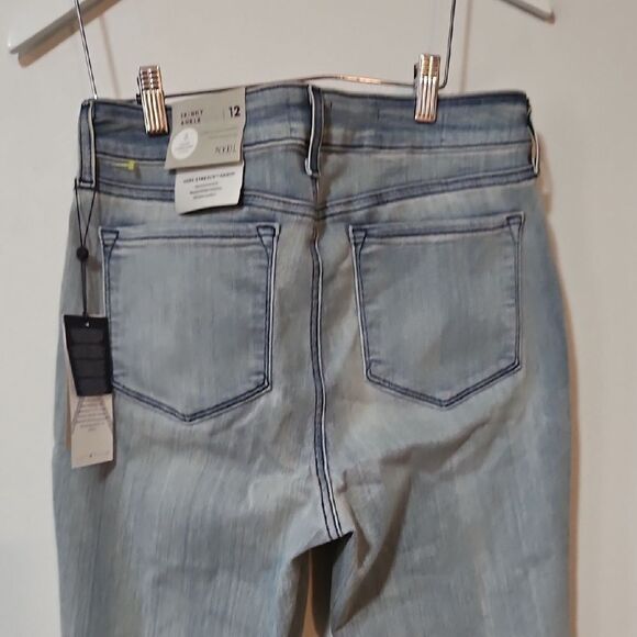 NYDJ Blue Ankle Cropped Jeans with Sporty Stripes - Picture 5 of 6